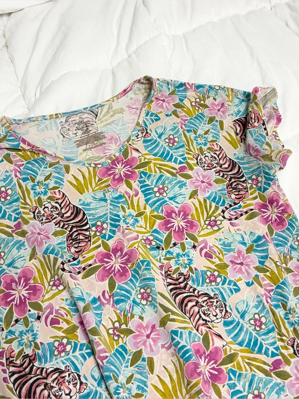 Secret Treasures Comfy Tiger Floral Print PJ